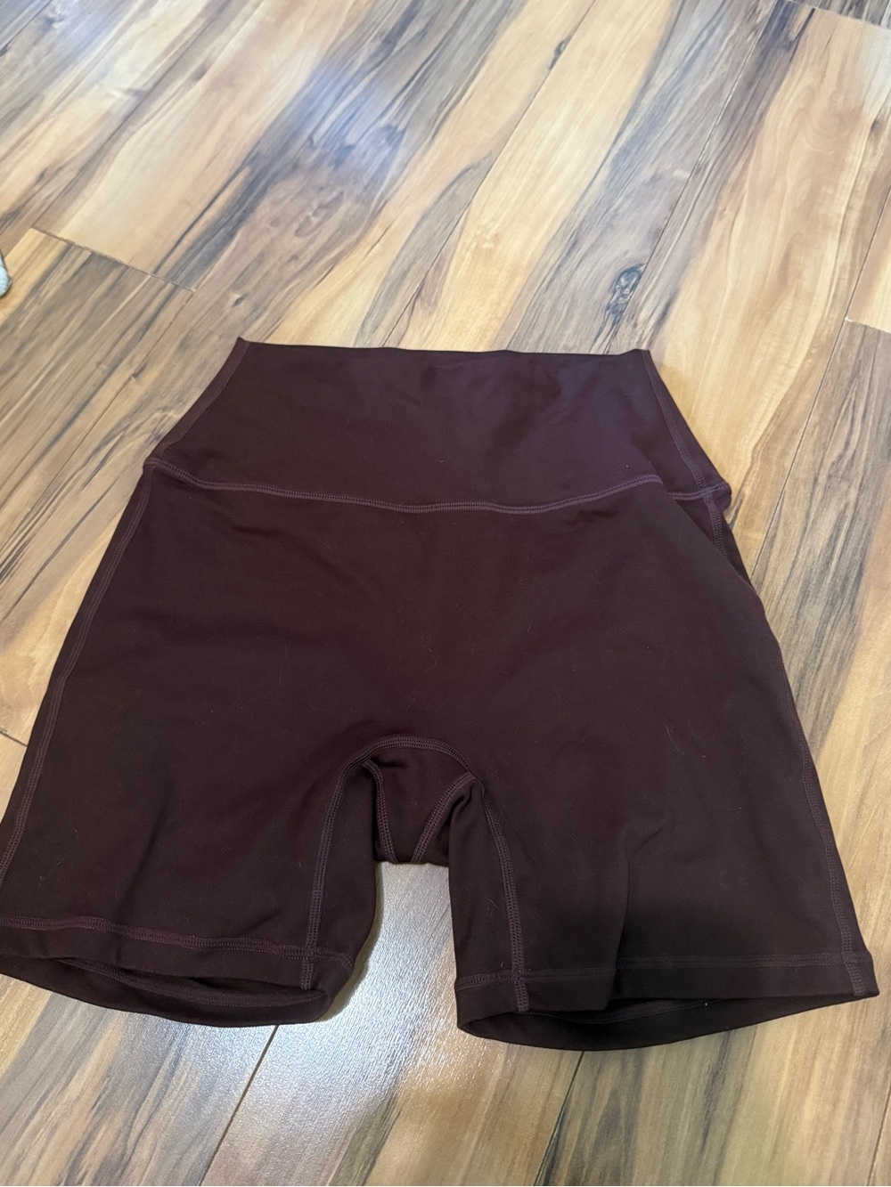 High-Waist Women's Bike Shorts Chocolate Brown